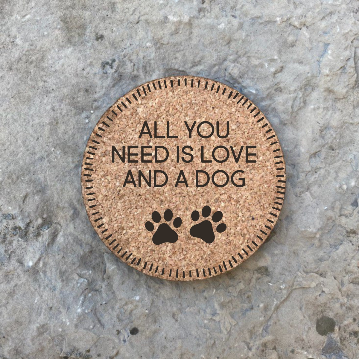 Dog themed Cork Coasters Eco friendly coasters Dog breed Cork Coaste Crawford Custom Engraving