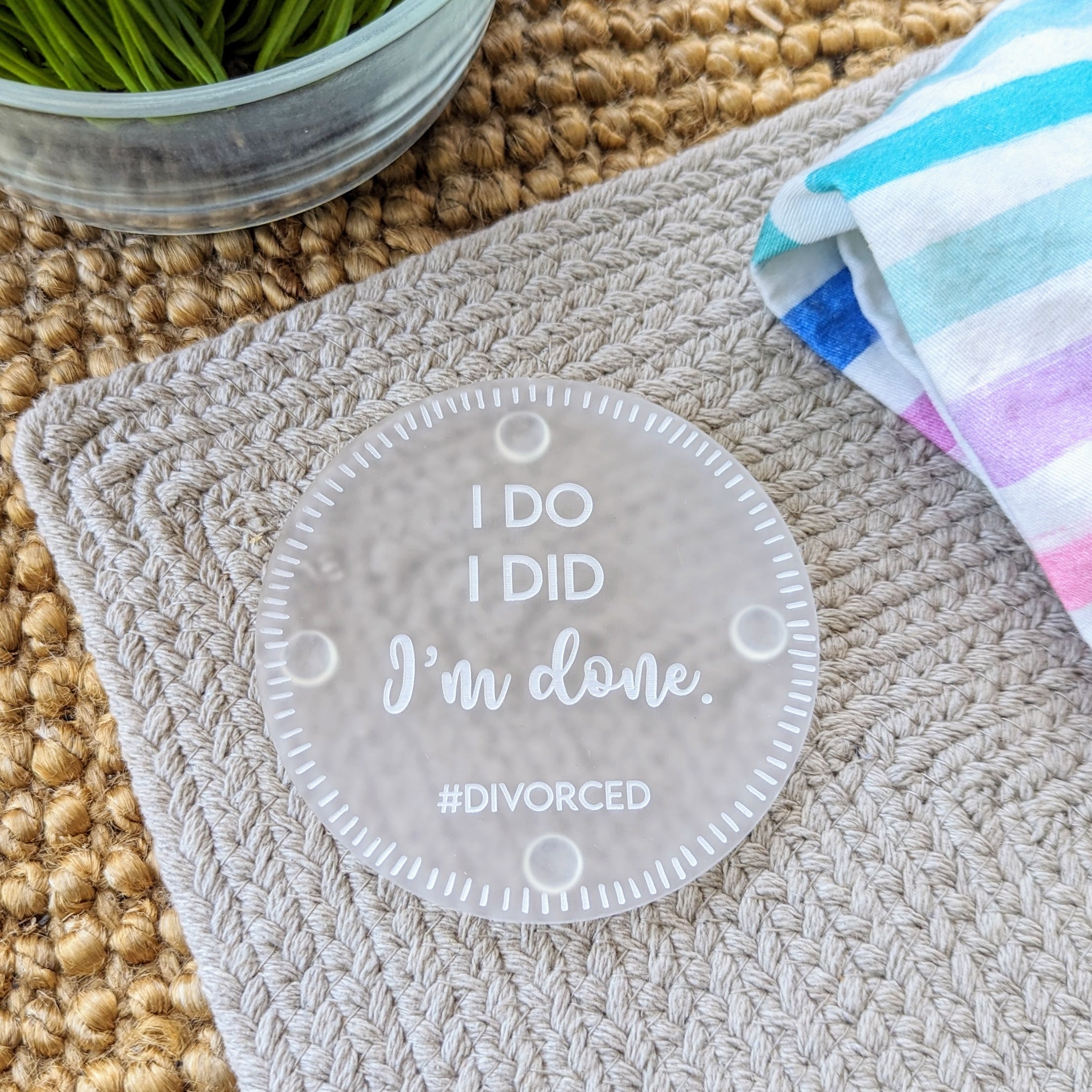 Divorce Themed Acrylic Coasters