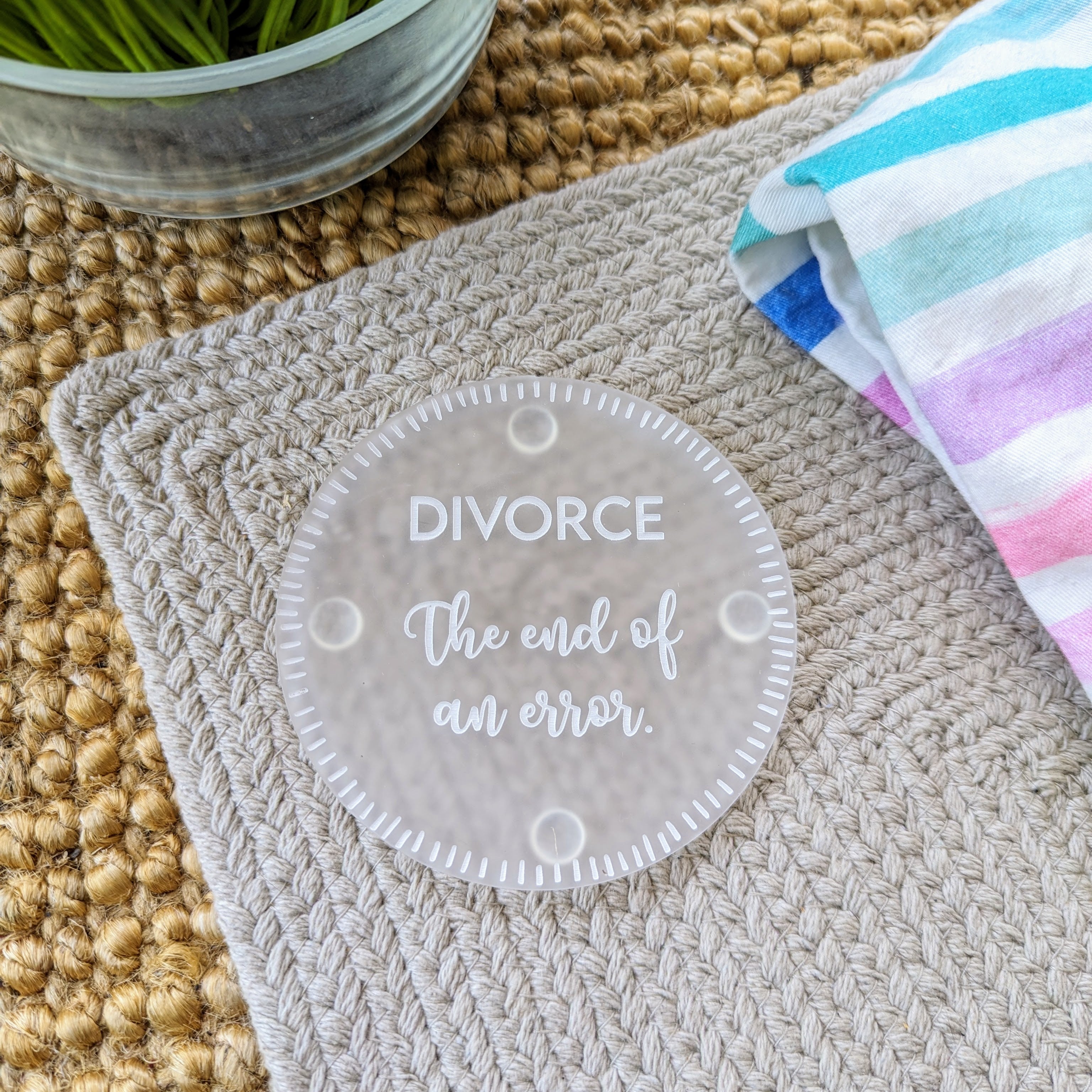 Divorce Themed Acrylic Coasters