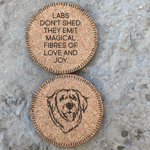 Dog themed Cork Coasters, Eco-friendly coasters, Dog breed Cork Coaster Sets, gifts for dog lovers