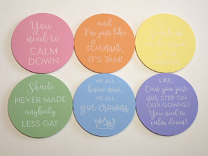 Harry Styles Coasters, Treat People With Kindness, TPWK, Pastel Acrylic Coasters