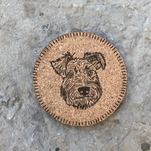 Dog themed Cork Coasters, Eco-friendly coasters, Dog breed Cork Coaster Sets, gifts for dog lovers