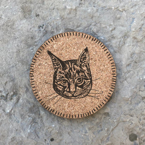 Cat-themed Cork Coasters, Eco-friendly coasters, Cat breed Cork Coaster Sets, gifts for cat lovers