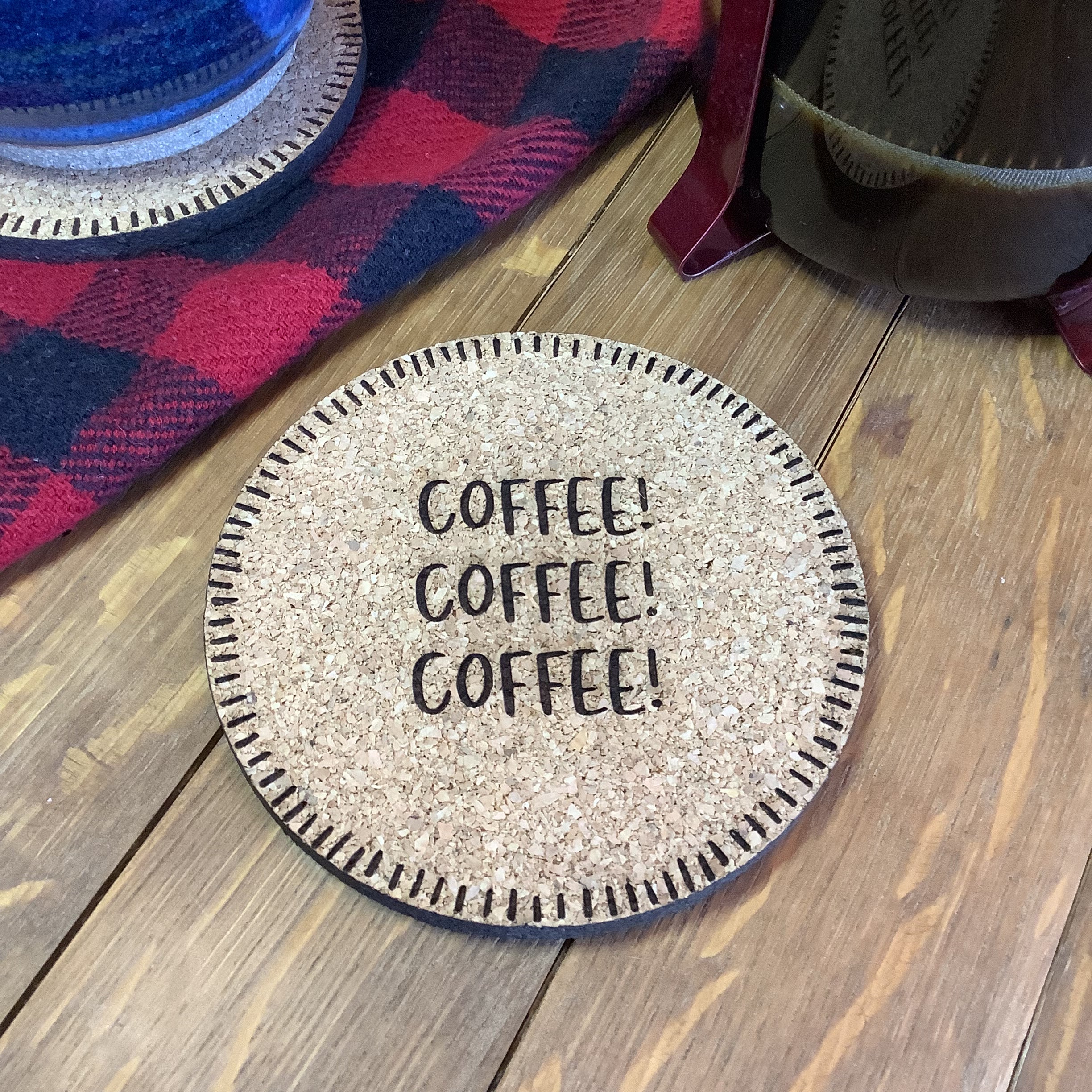 Coffee themed Cork Coasters, Gifts for Coffee Lovers, Coffee Coasters