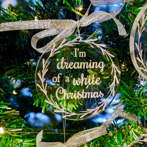 Traditional Christmas Song Lyric Ornaments, Engraved Tree Ornaments