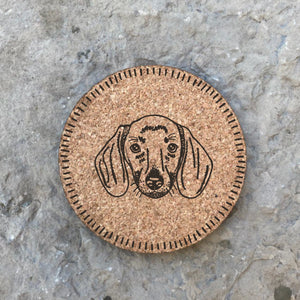 Dog themed Cork Coasters, Eco-friendly coasters, Dog breed Cork Coaster Sets, gifts for dog lovers