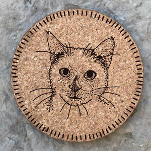 Cat-themed Cork Coasters, Eco-friendly coasters, Cat breed Cork Coaster Sets, gifts for cat lovers