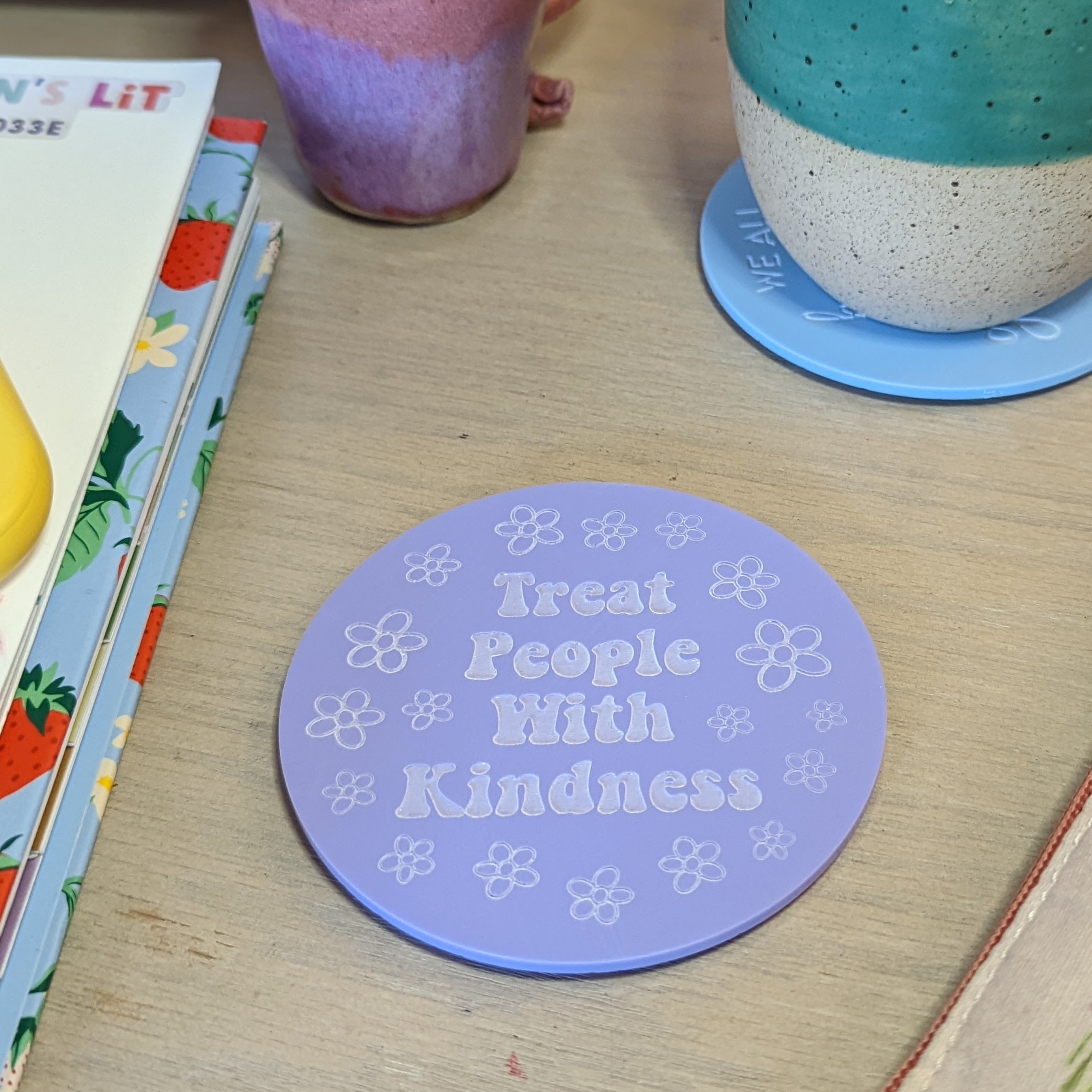 Harry Styles Coasters, Treat People With Kindness, TPWK, Pastel Acrylic Coasters