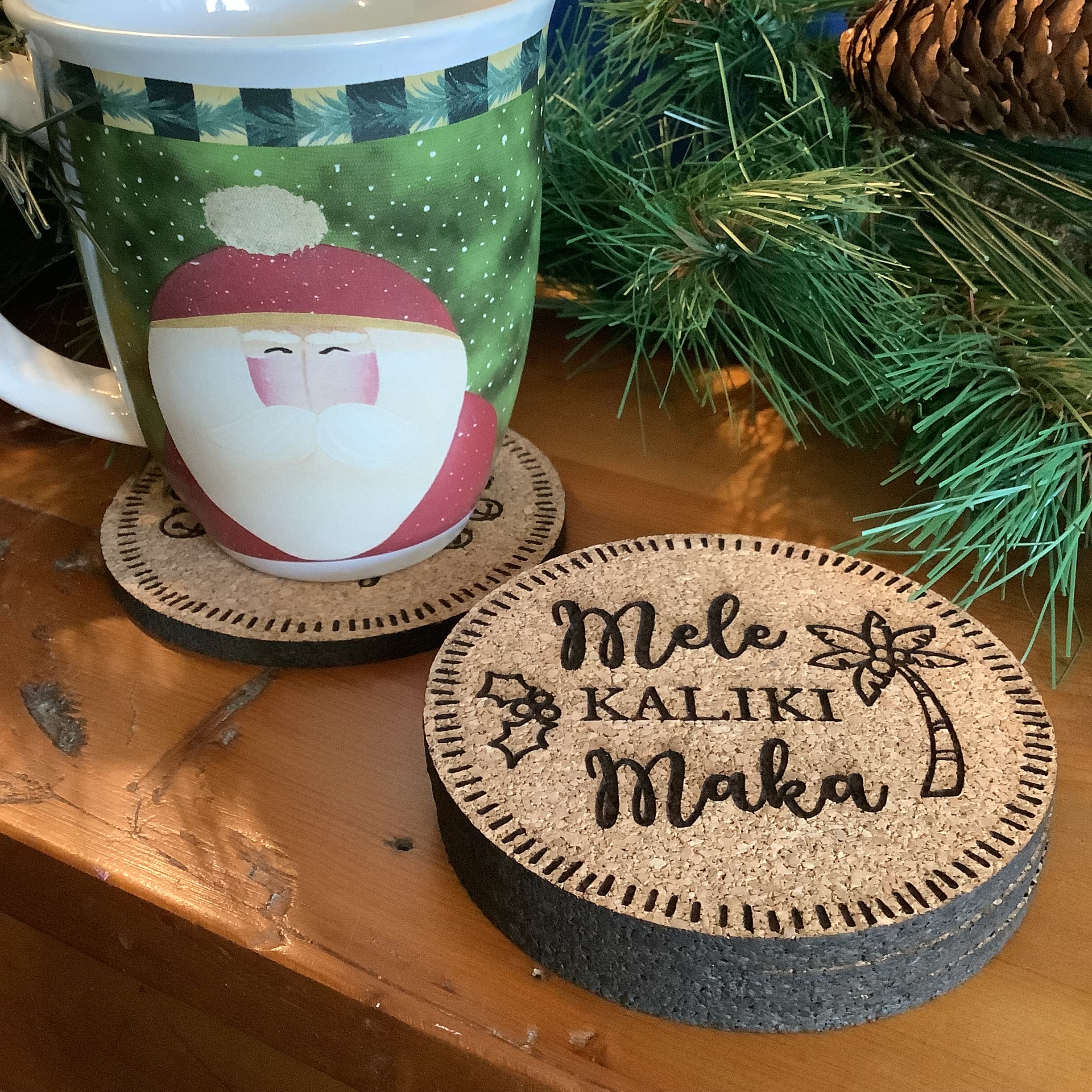 Cork Coasters, Fun Christmas Song Lyrics, Christmas themed Cork Coaster Set