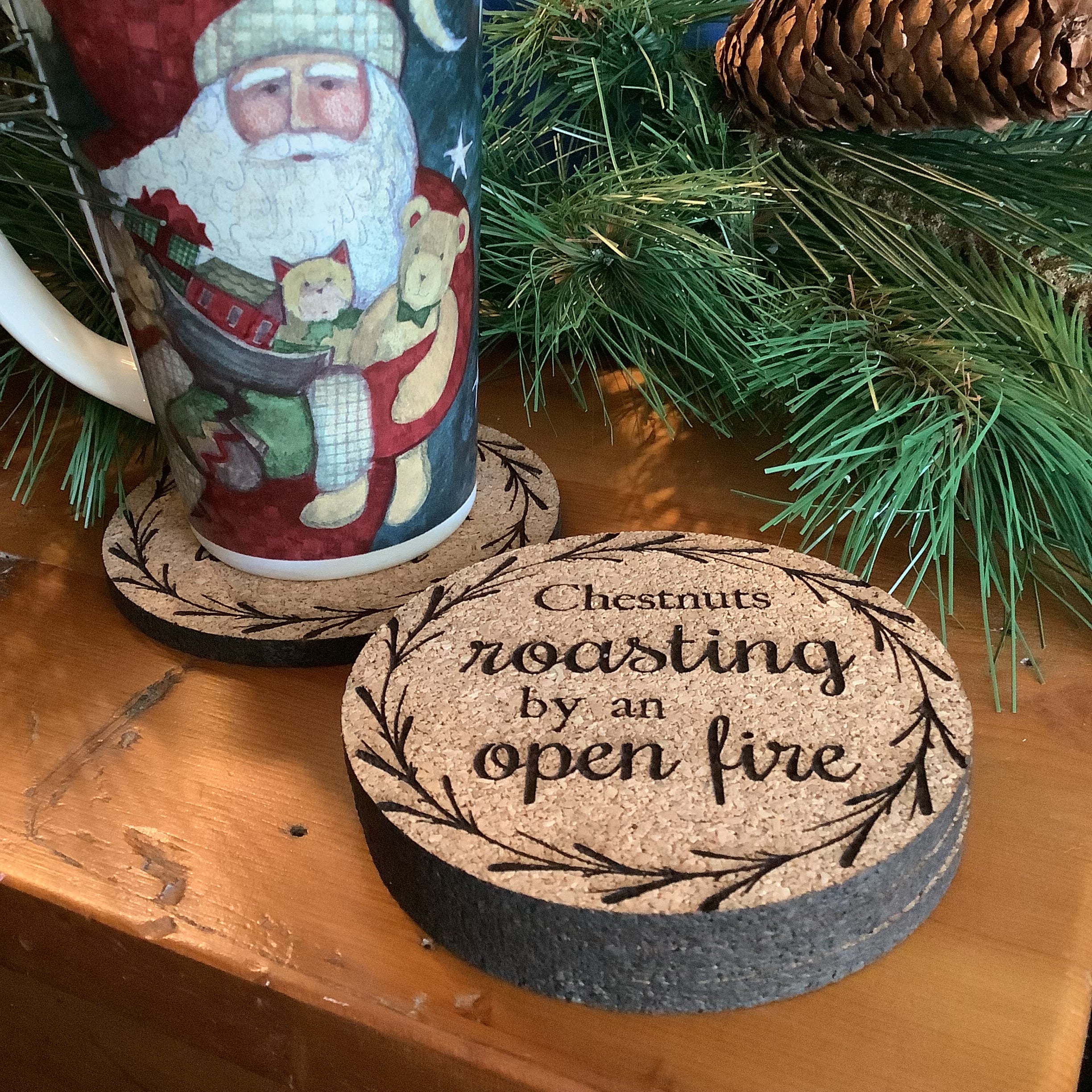 Cork Coasters, Traditional Christmas Song Lyrics, Christmas themed