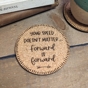 Wellness Coaster Set, Inspirational Cork Coasters, Feel-good Coasters