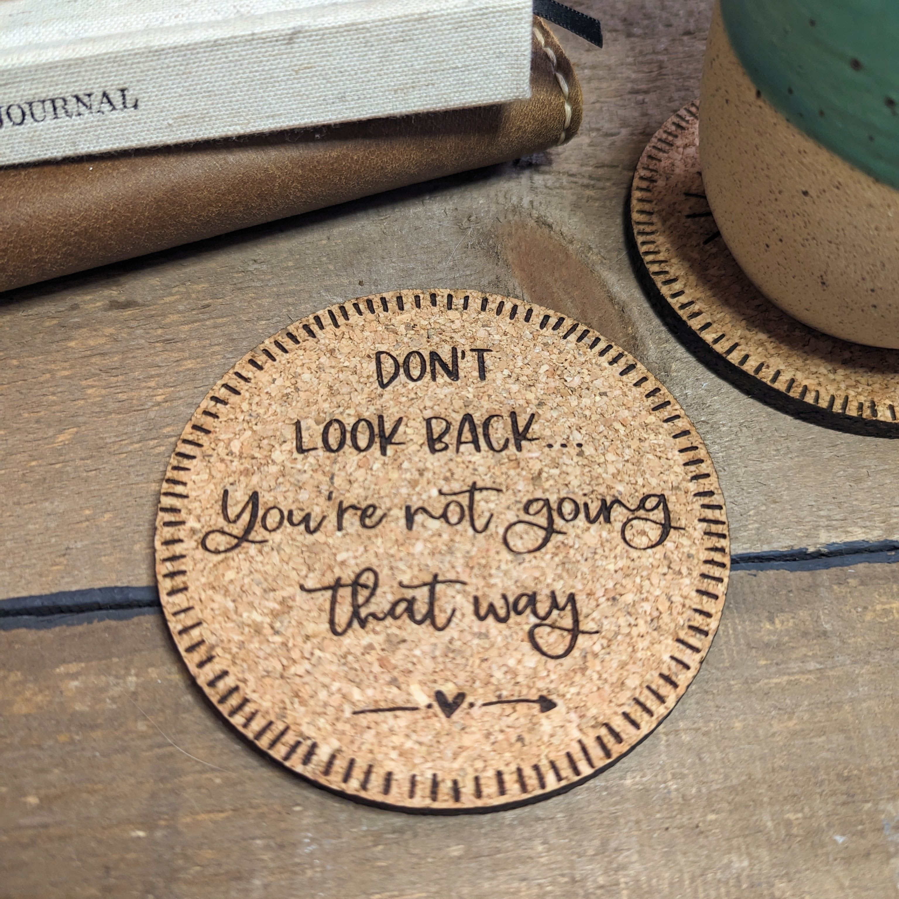 Wellness Coaster Set, Inspirational Cork Coasters, Feel-good Coasters